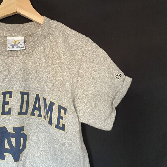 Notre Dame Gray T-Shirt By The Cotton Exchange women's size small casual top - Picture 3 of 7